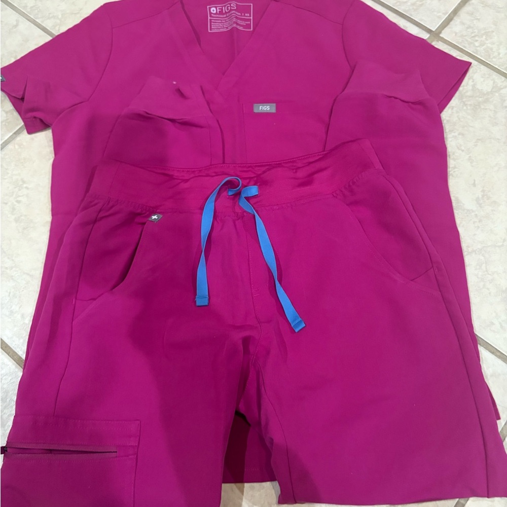 Figs Raspberry Sorbet Scrub Set Joggers Regular Length XS